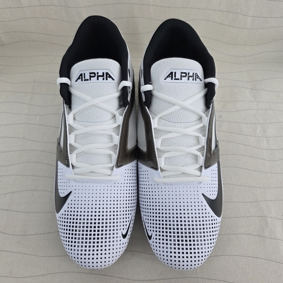 Nike Mens Air Alpha Menace 4 Pro Football Cleats Black White FZ7702-105 Sz 12.5 main image 5